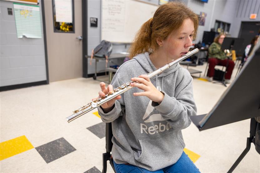 Fairview High band students play